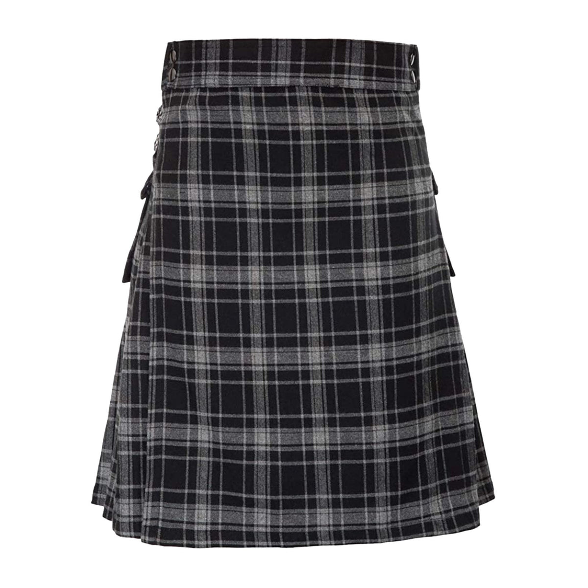 Men Fashion Pleated Scottish Tartan Kilt Pocket s
