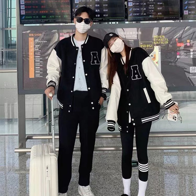 Autumn Winter Fashion Bomber Jackets for Women Streetwear Baseball Uniform