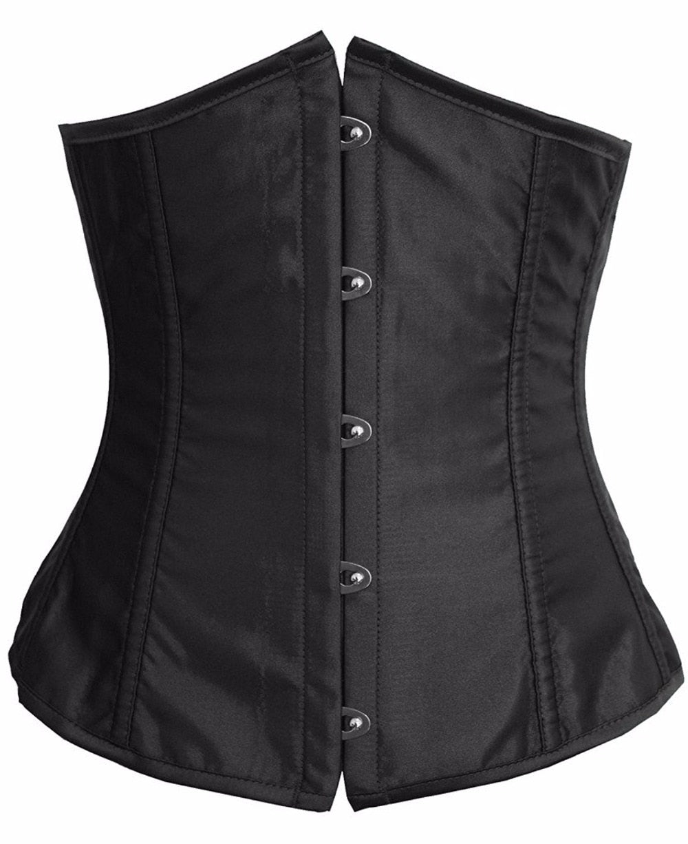 Women's Lace up Boned Brocade Waist Training Underbust Corsets