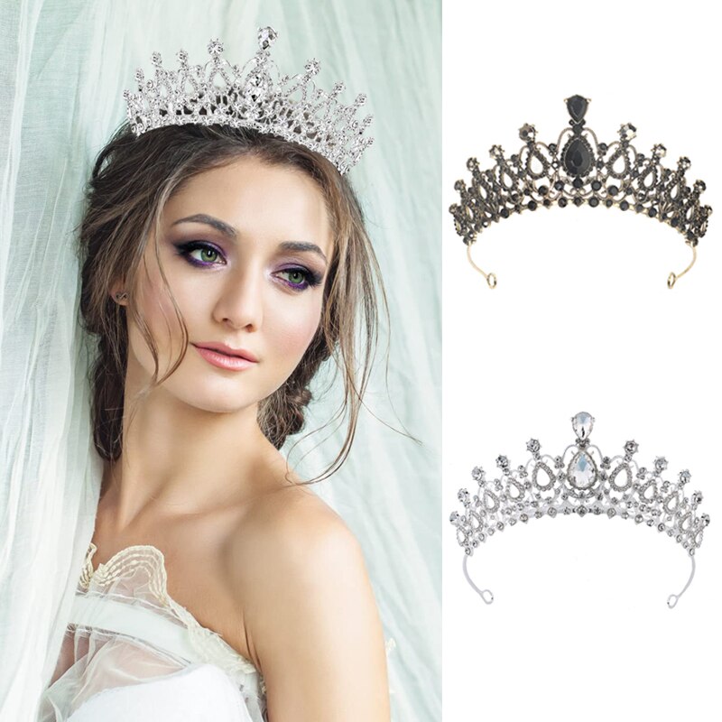 Crystal Wedding Tiara for Women Royal Queen Crown Rhinestone Princess