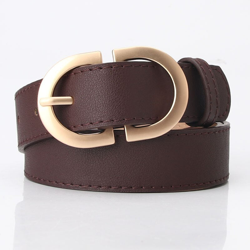 Ladies Dress Leisure Jeans Belts Skinny Thin Women Waist Belts Strap Gold