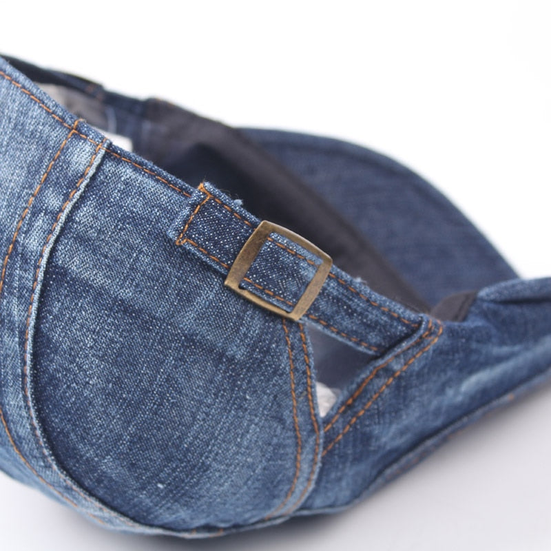 Denim Beret Hats Adjustable Men Women Jeans Berets Newsboy Flat Gatsby Cabbie Driving Cap