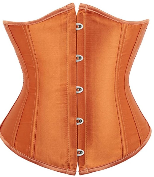 Women's Lace up Boned Brocade Waist Training Underbust Corsets