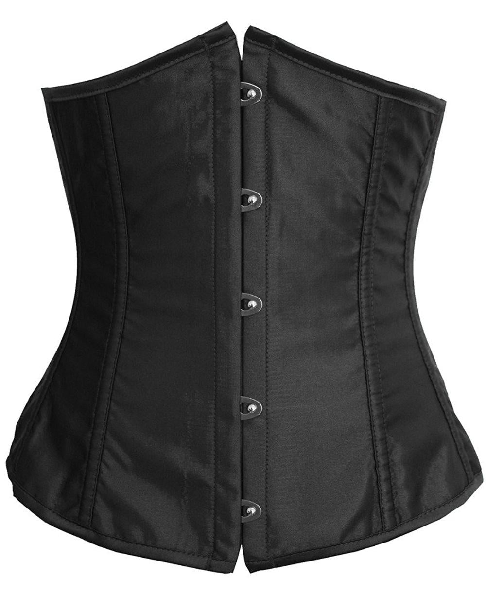 Women's Lace up Boned Brocade Waist Training Underbust Corsets