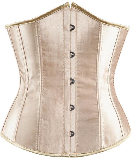 Women's Lace up Boned Brocade Waist Training Underbust Corsets