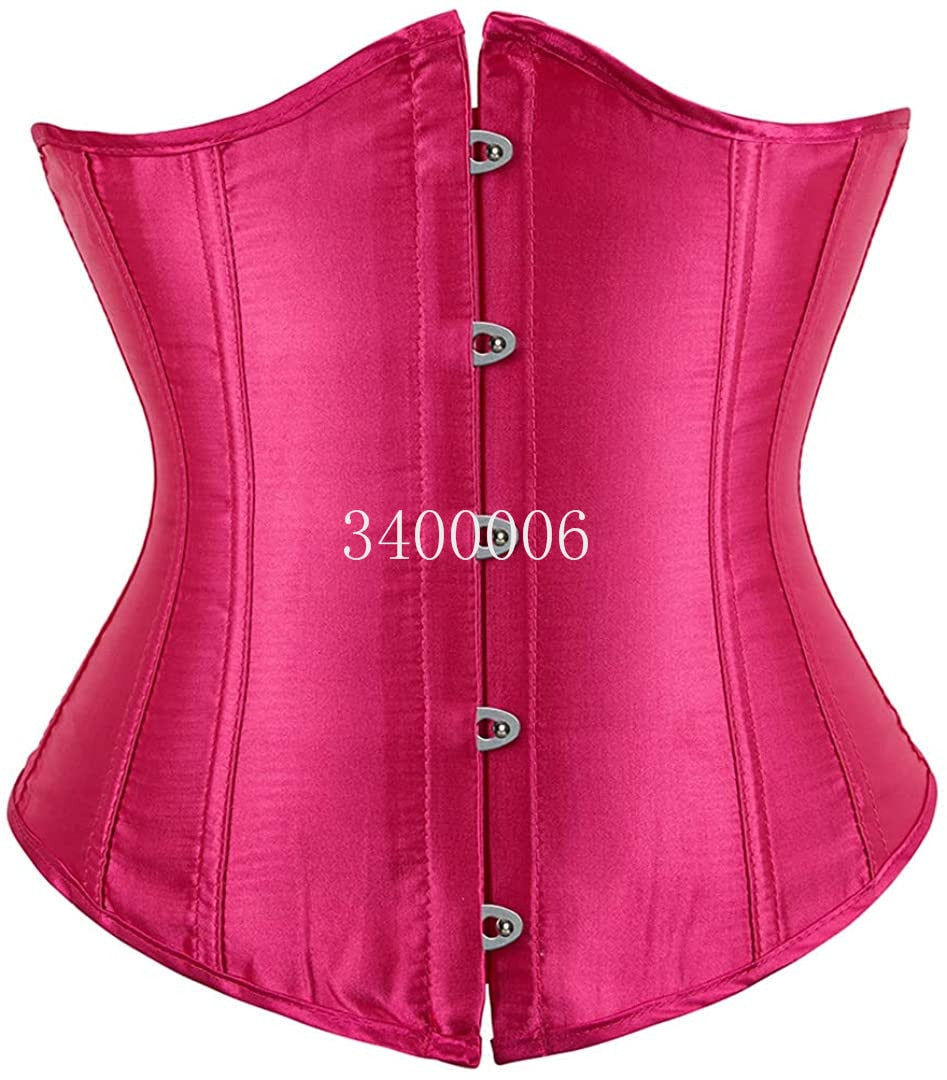 Women's Lace up Boned Brocade Waist Training Underbust Corsets