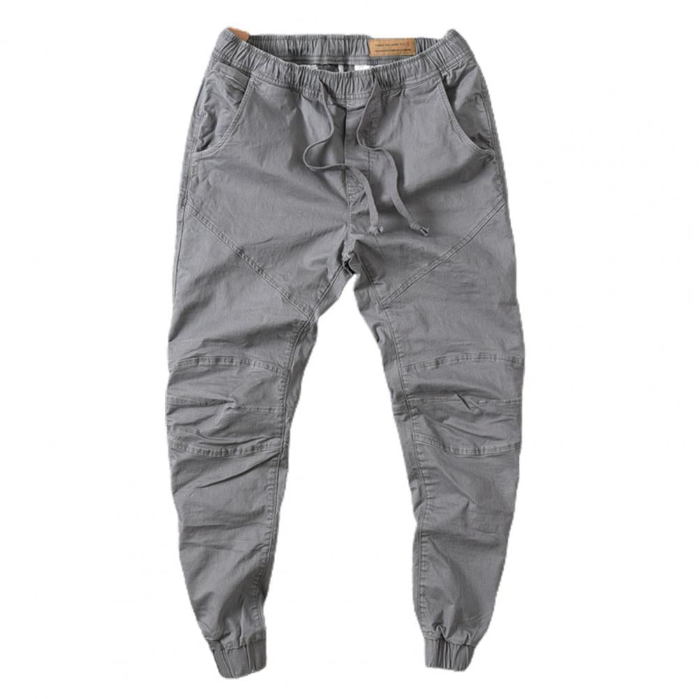 Men's Cargo Trouser Pockets Breathable Ankle-banded Men Causal Pants