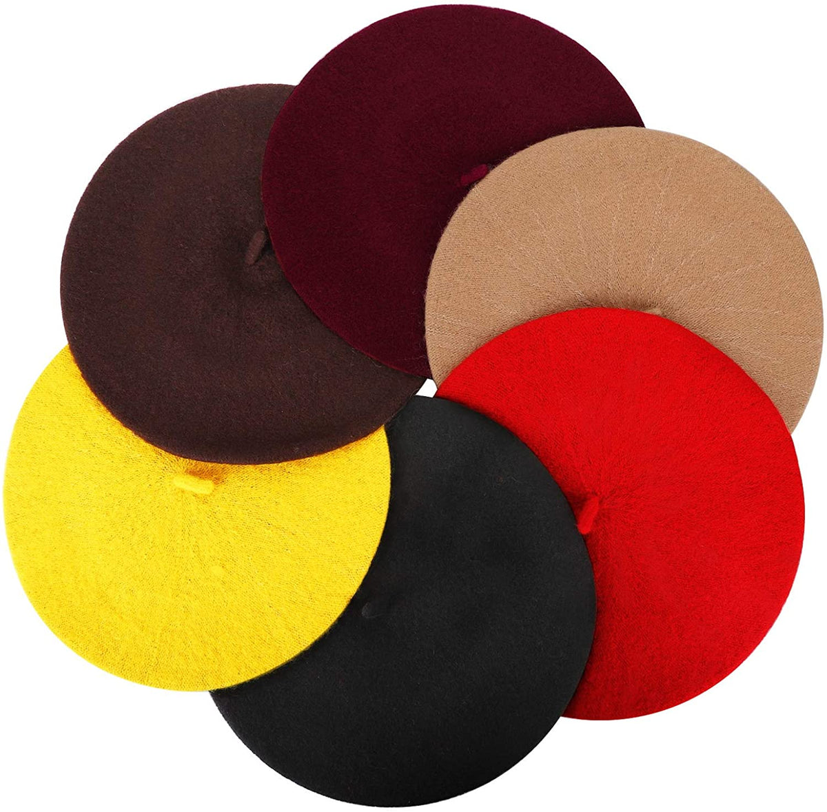 Vintage Plain Beret Hats French Berets Warm Wool Spring Winter Beanie Hat