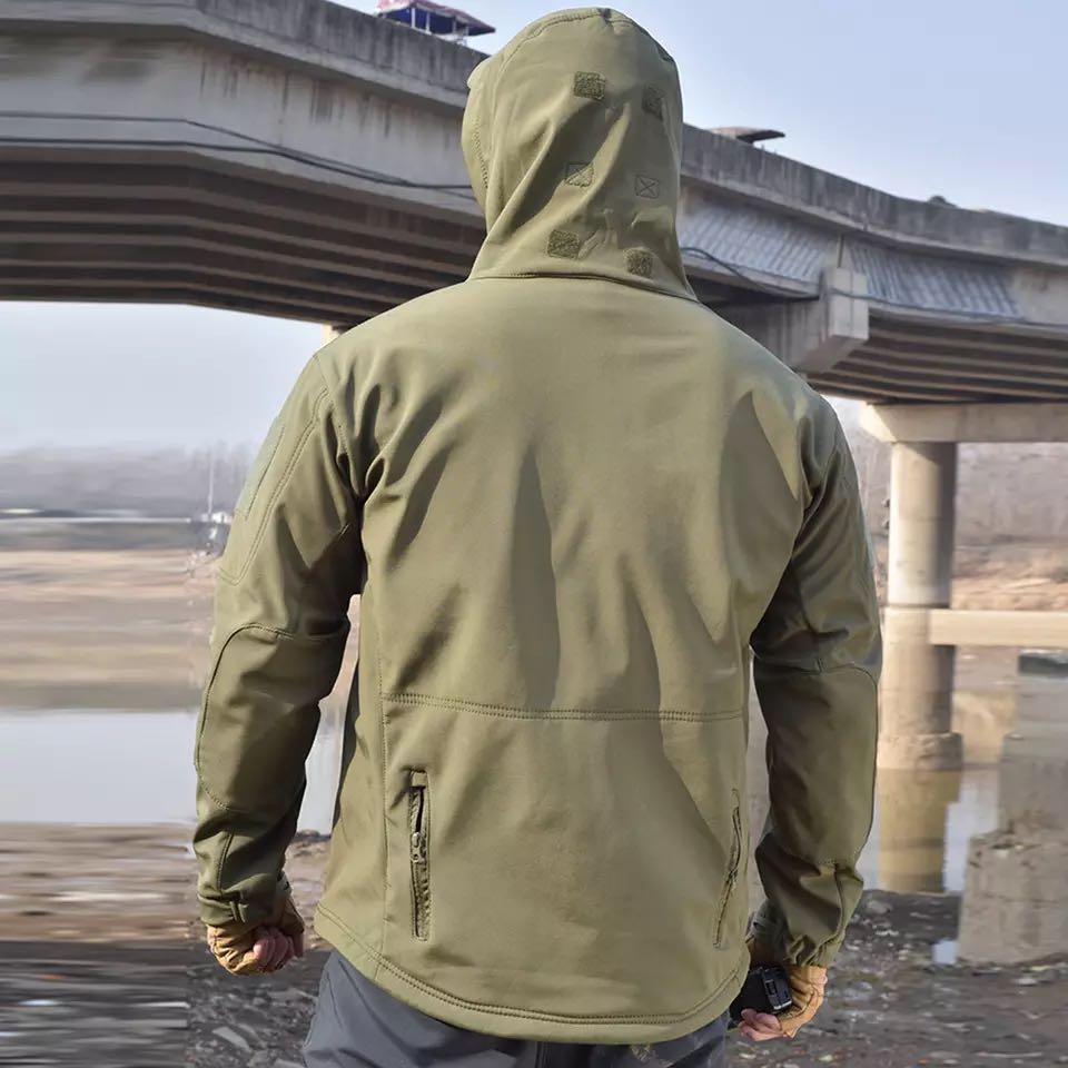 Men Jacket Soft Shell Waterproof Windproof Windbreaker Tactical Coat for Hiking Camping Hunting Thermal Male