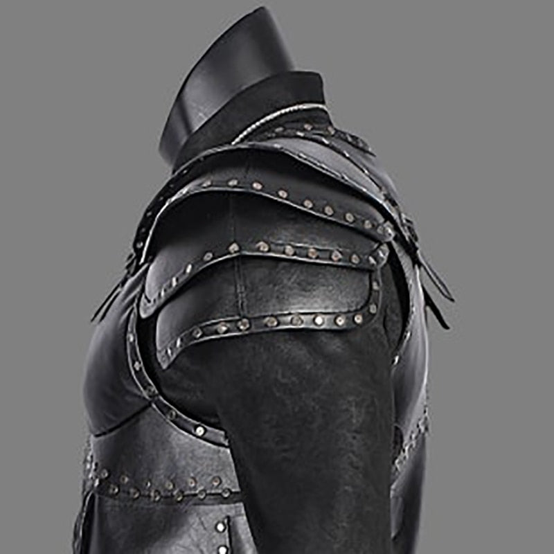 Medieval Viking Pirate Shoulder Armor Gladiator Knight Warrior Pauldrons Gothic Steampunk PU Leather Armour