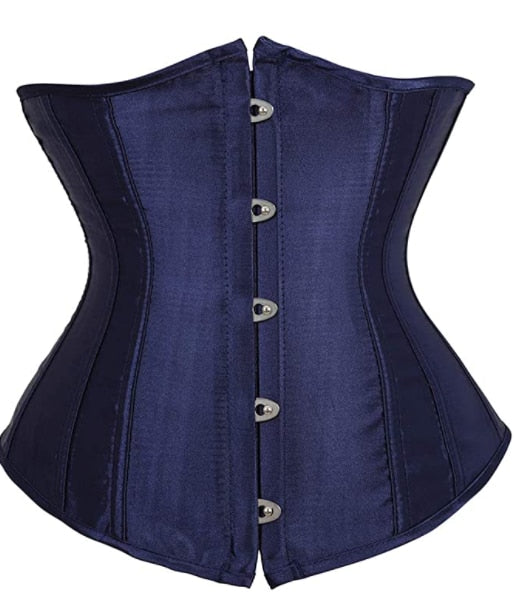 Women's Lace up Boned Brocade Waist Training Underbust Corsets