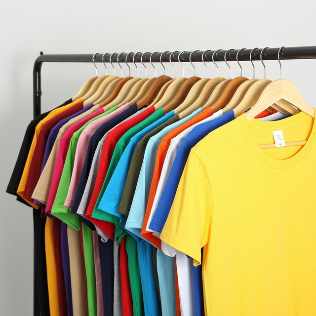 Cotton Men T-shirt Short-sleeve Man T shirt Short Sleeve Pure Color
