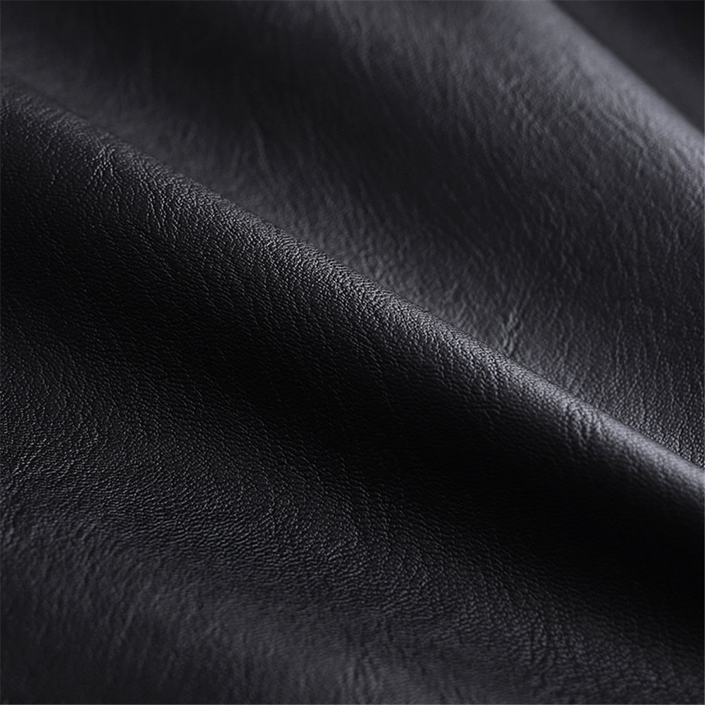 Summer Faux Leather Skirt Casual PU Spring Women's A-line Skirt High Waist Hip Skirt