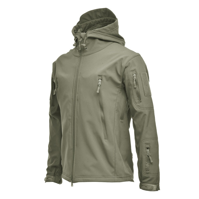 Men Jacket Soft Shell Waterproof Windproof Windbreaker Tactical Coat for Hiking Camping Hunting Thermal Male