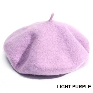 Vintage Plain Beret Hats French Berets Warm Wool Spring Winter Beanie Hat