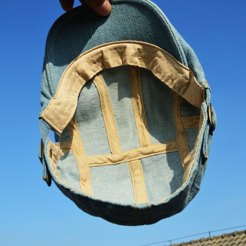 Denim Beret Hats Adjustable Men Women Jeans Berets Newsboy Flat Gatsby Cabbie Driving Cap