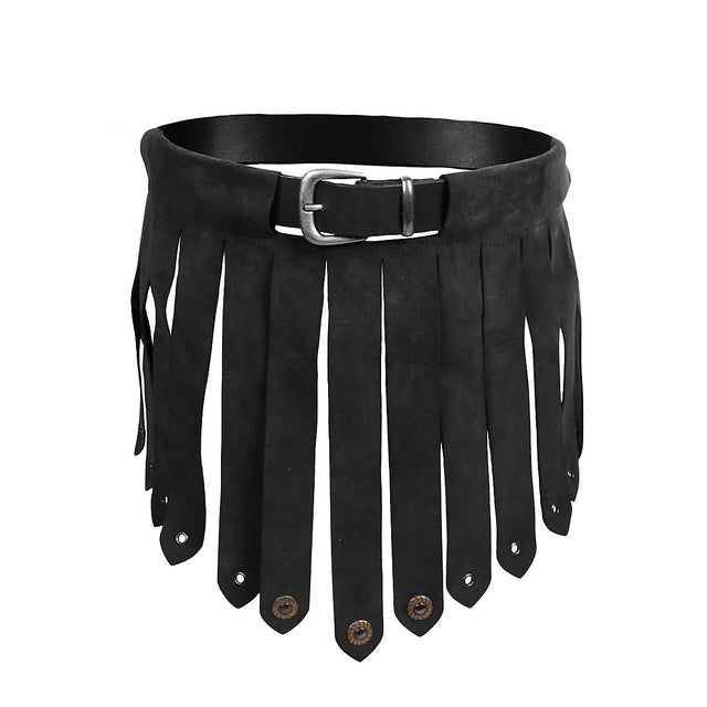 Medieval Vintage Waist Belt Costume Accessory Men Women Viking Leather Drawstring Tassels Kilt / Skirt
