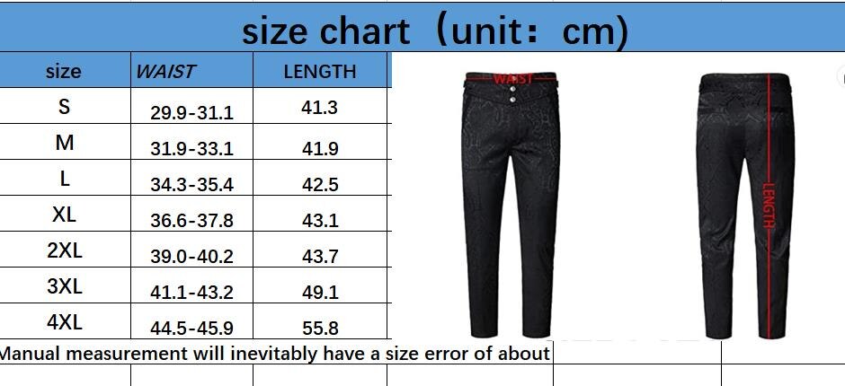 Unisex Gothic  Trousers Steampunk Dark Jacquard Victorian Trousers