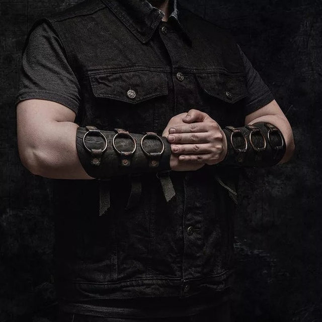 Middle Ages Viking Knight Gauntlet Wristband Medieval Vambrace Arm Cuff