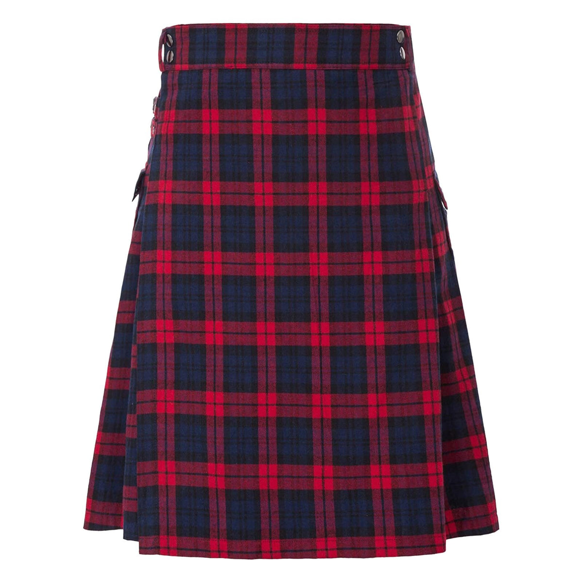 Men Fashion Pleated Scottish Tartan Kilt Pocket s
