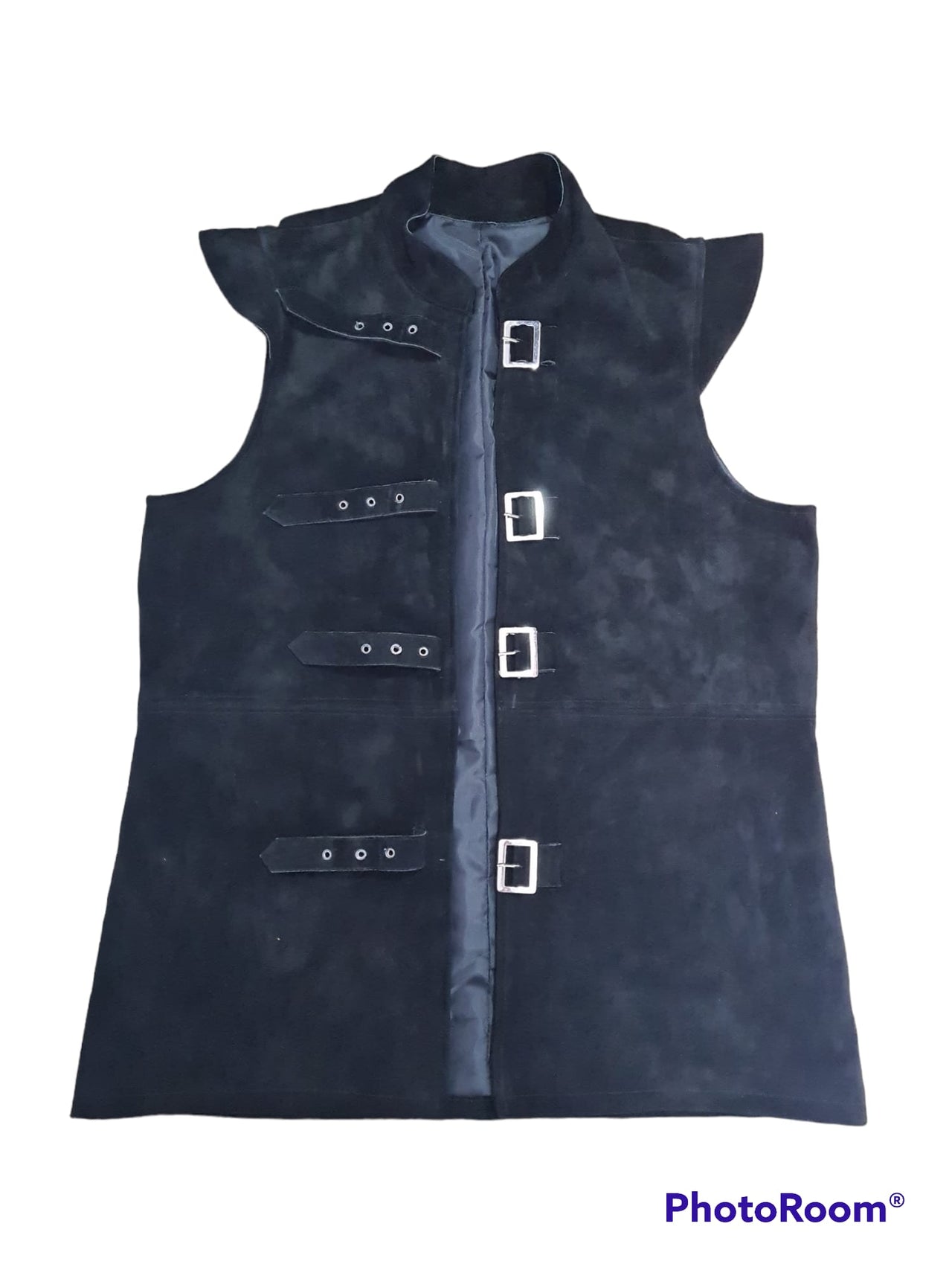 The Warrior Suede Leather Vest - Long and Sleeveless Vest