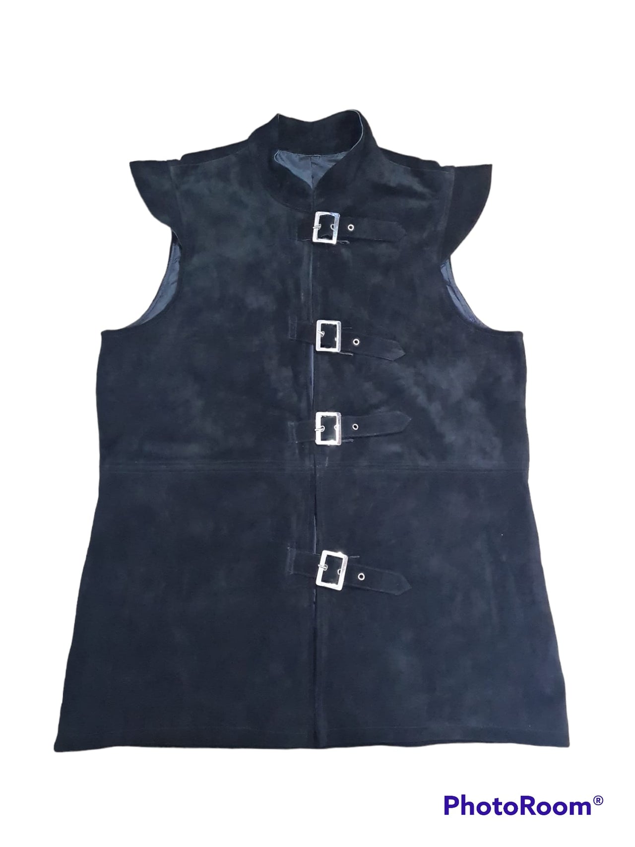 The Warrior Suede Leather Vest - Long and Sleeveless Vest
