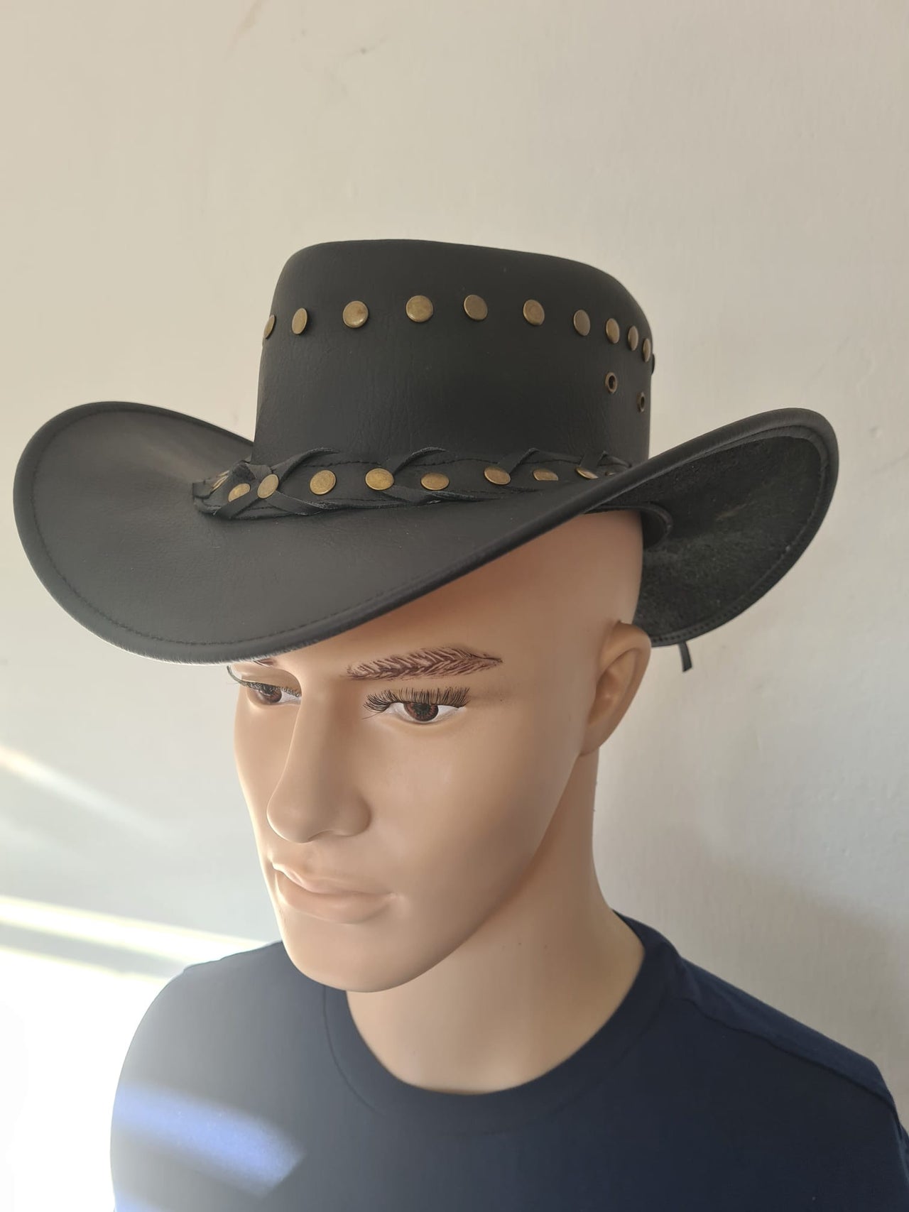 Unisex Leather Western Cowboy Hat Summer Mesh Sombrero Hombre Caps