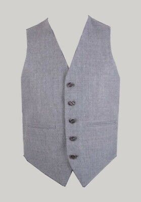 Men's Custom Made Scottish Gray Kilt Argyle Tweed Braemar Jacket and 5 Button Vest Regular Fit