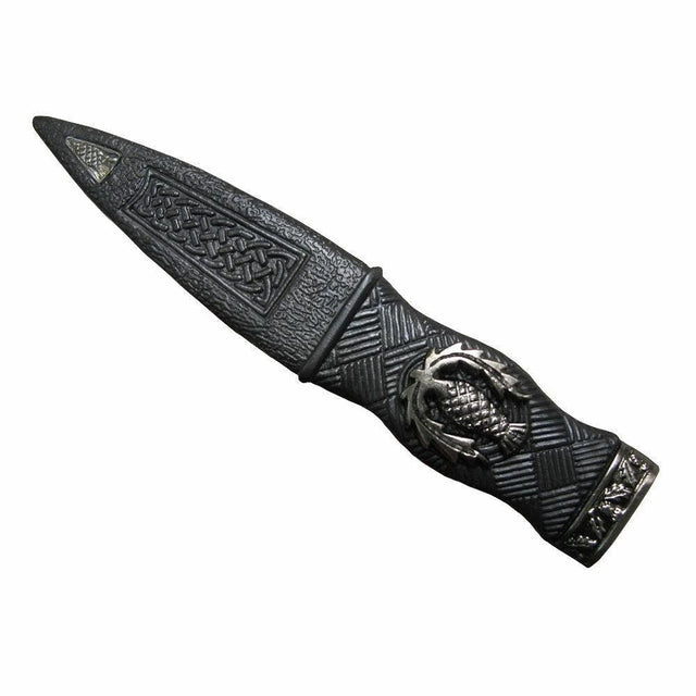 Antique Kilt Highland Wear Safety Sgian Dubh Pewter Mount Thistle Design - #Kilts Boutique#