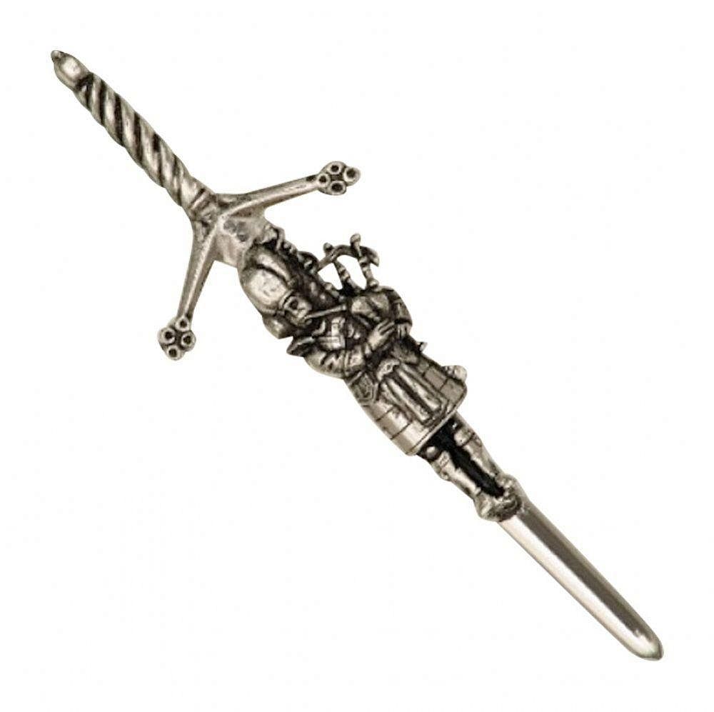 Bagpiper Highland Scottish Kilt Pin Antique Finish Kilt Pin - #Kilts Boutique#