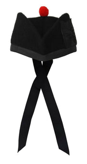 Black Scottish Highland Wear Acrylic Wool Traditional Tartan Glengarry Cap / Hat - #Kilts Boutique#