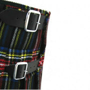 Black Stewart Scottish Men's Traditional 5 Yard Highland Tartan Kilt Length 24" - #Kilts Boutique#