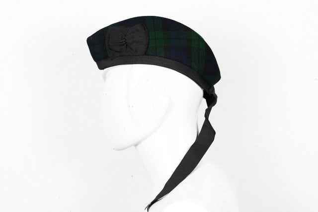 Black Watch Scottish Highland Wear Acrylic Wool Traditional Tartan Glengarry Cap / Kilt Hat - #Kilts Boutique#
