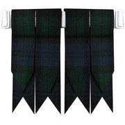 Black Watch Scottish Kilt Hose Sock Flashes Garter Pointed Highland Wear - #Kilts Boutique#
