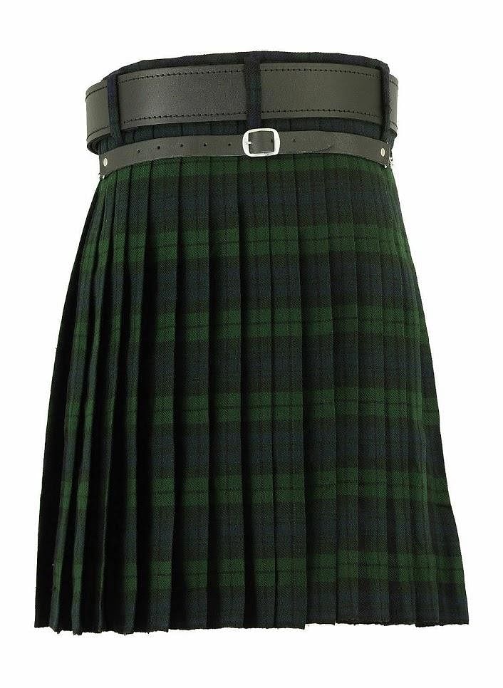 Black Watch Scottish Men's Traditional Kilt Outfits Sporran Belt Buckle Pin - #Kilts Boutique#