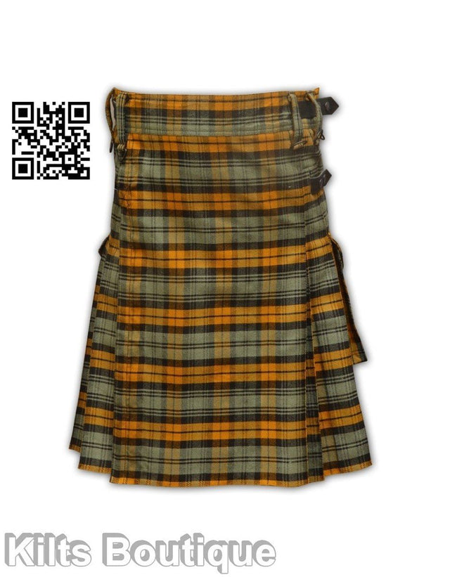 Black Watch Weathere Modern Tartan Scottish Men Utility Modern Kilt Cargo Pocket - #Kilts Boutique#