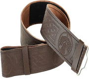 Brown Thistle Real Leather Kilt Belt Embossed Celtic Scottish - #Kilts Boutique#