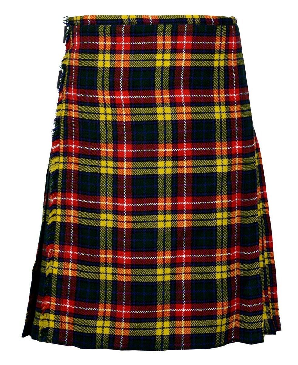 Buchnan Tartan Scottish Men's Traditional Kilt Outfits Sporran Belt Buckle Pin - #Kilts Boutique#