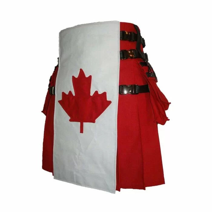 Canadian Flag Utility Kilt Red Maple Leaf