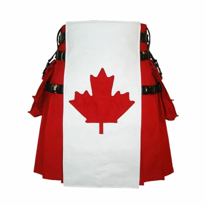 Canadian Flag Utility Kilt Red Maple Leaf