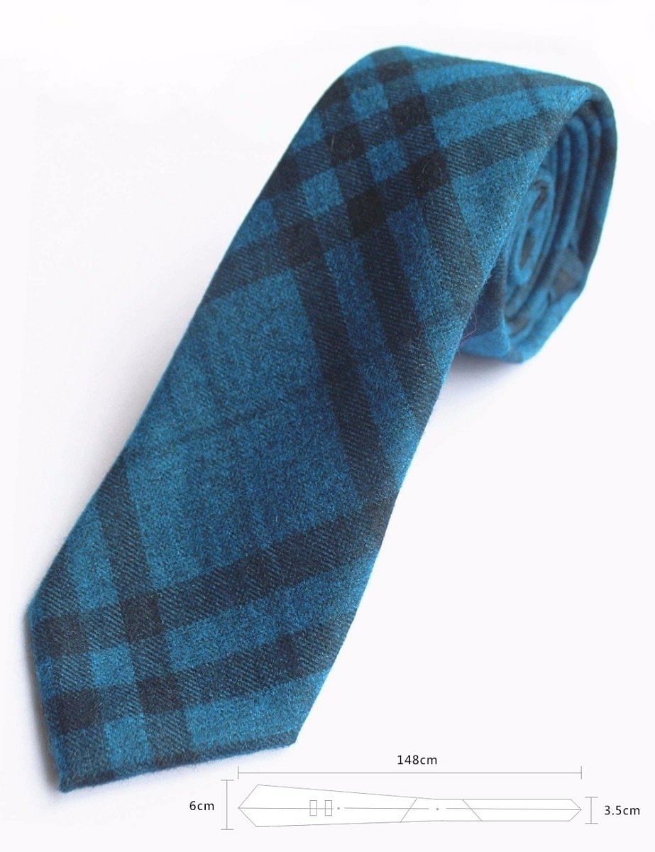 Cashmere Wool Tie Handmade Slim Neck Tie - #Kilts Boutique#