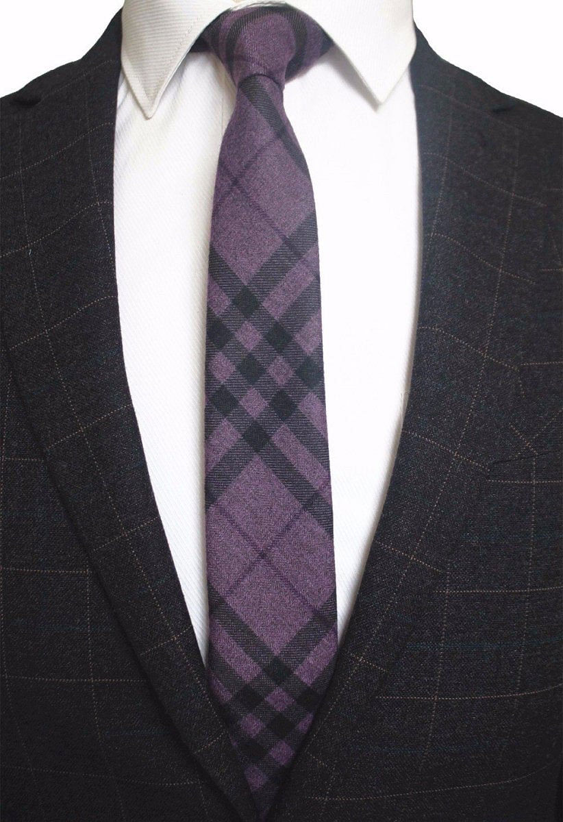 Cashmere Wool Tie Handmade Slim Neck Tie - #Kilts Boutique#