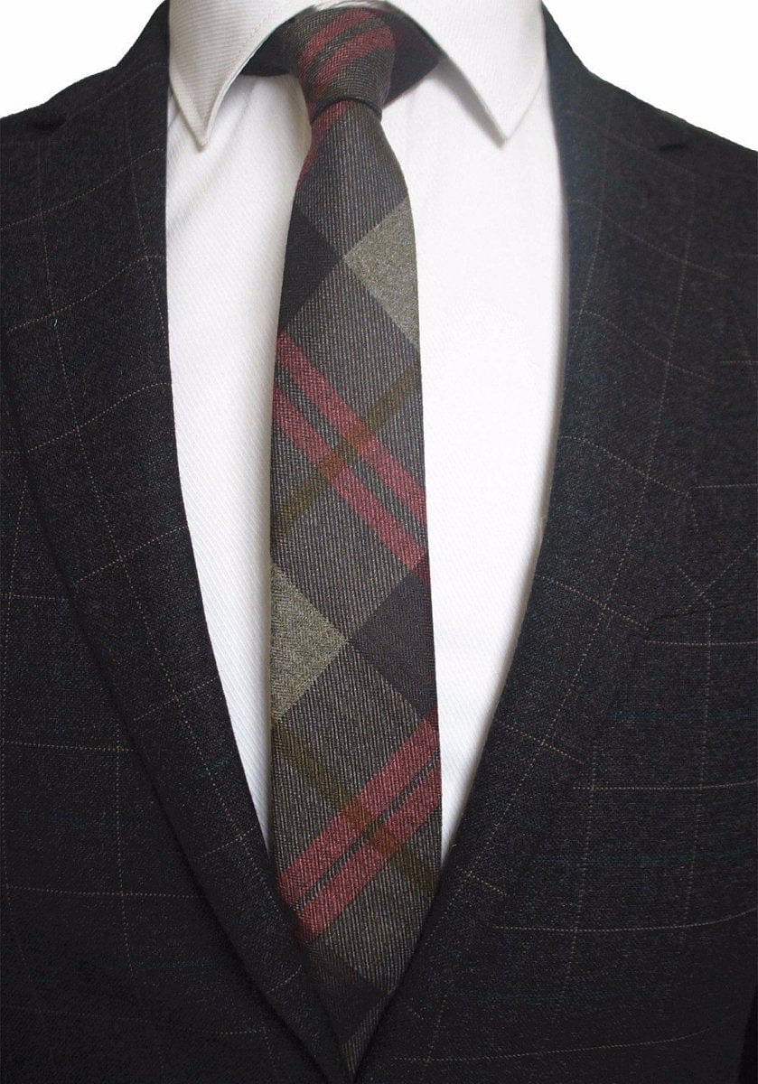 Cashmere Wool Tie Handmade Slim Neck Tie - #Kilts Boutique#