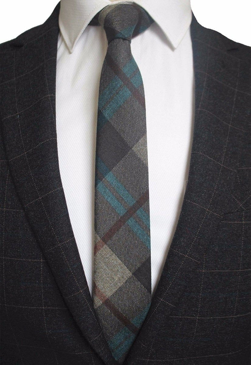 Cashmere Wool Tie Handmade Slim Neck Tie - #Kilts Boutique#