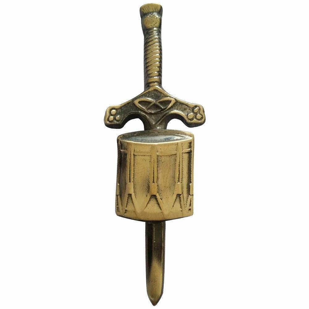 Drummer Sword Highland Scottish Kilt Pin Antique Finish - #Kilts Boutique#