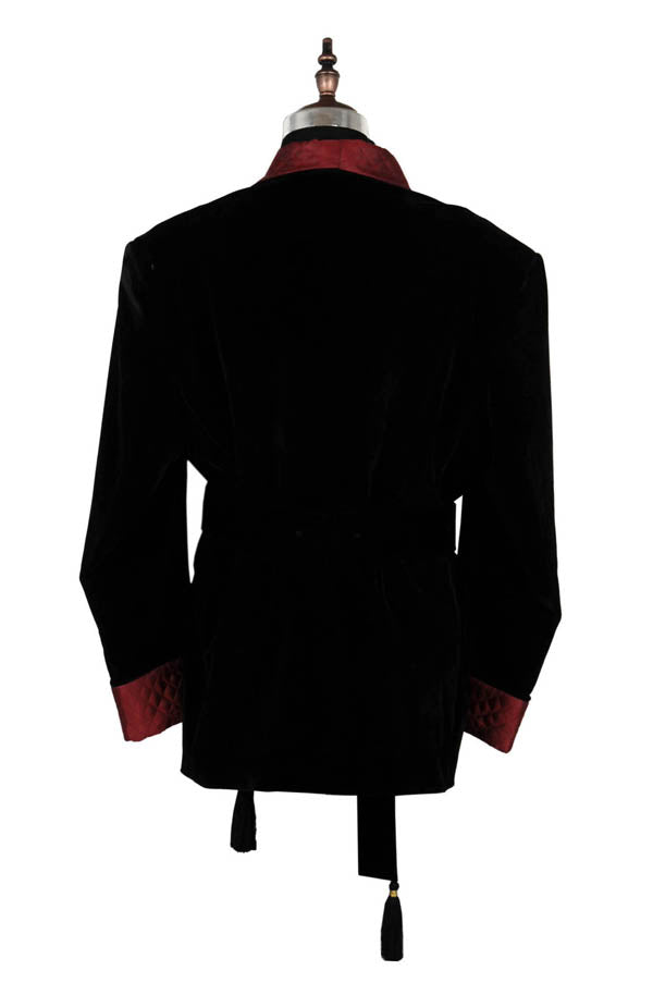 Men Elegant Luxury Stylish Designer Black Velvet Double Breasted Smoking Jacket Party Wear Blazer