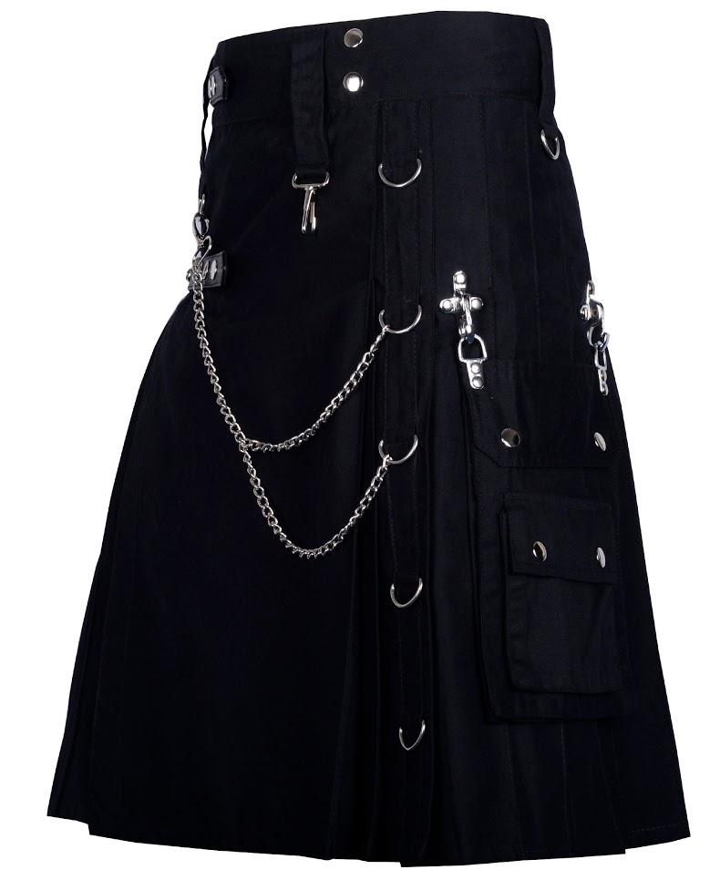 Gothic Kilt Detachable Pockets Modern Gothic Fashion Kilt Active Men - #Kilts Boutique#