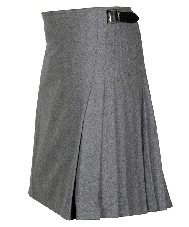 Grey Scottish Men's Traditional 8 Yard Kilt 100% Wool Kilt - #Kilts Boutique#