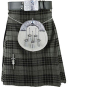 Highland Grey Scottish Men's Kilt Outfit Set Sporran, Chain, Belt, Buckle, - #Kilts Boutique#