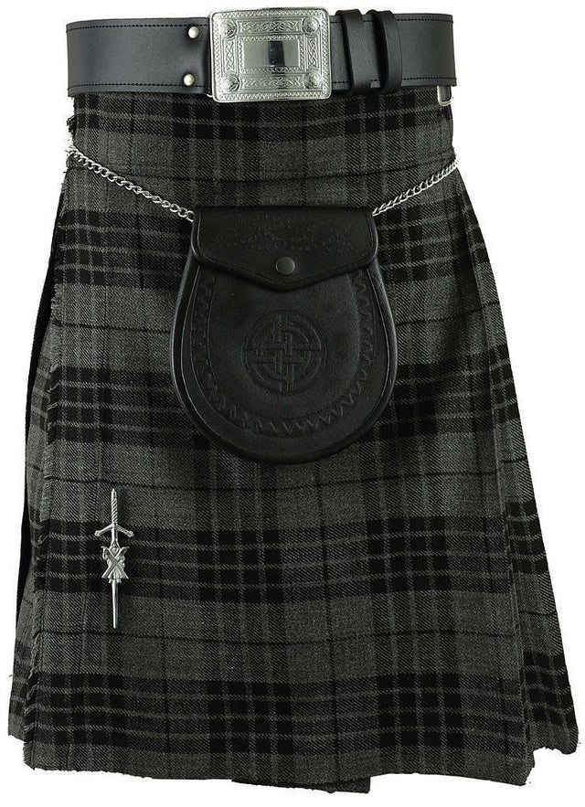Highland Grey Scottish Men's Traditional Highland Dress Tartan Kilt - #Kilts Boutique#
